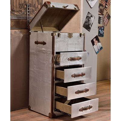 Nidea Rivetti in metallo in alluminio Vintage Reception Bureau Bar Table per Bar Desk Hotel Restaurant Vintage Coffee Table